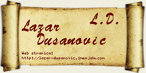 Lazar Dušanović vizit kartica